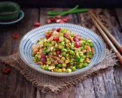 特色千刀肉(带水烙馍) Stir Fried Minced Pork with Garlic Shoot andPeanuts (Serve with Steamed Chinese Pancake) | Customer Photo | Peng Cheng Northern Jiangsu Cuisine | 彭城小厨